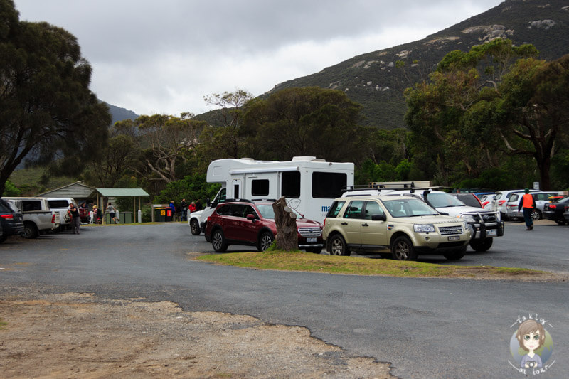 Parken im Carpark Tidal River, Wilsons Promontory Park