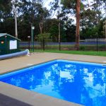 Swimmingpool des Eden Gateway Holiday Park, Eden, New South Wales, Australien
