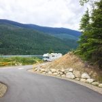 Anfahrt in den Martha Creek Provincial Park Campground, Hwy 23, BC, Kanada
