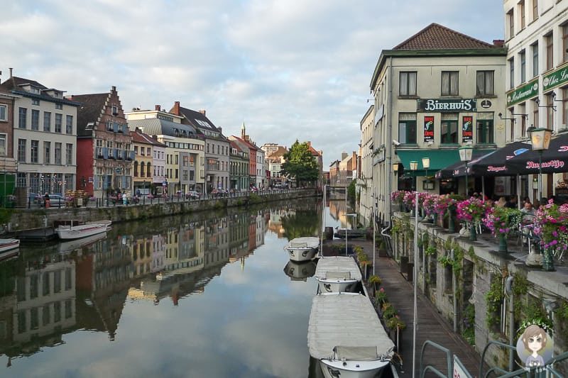 Besuch in Gent beim Camping in Europa, Belgien