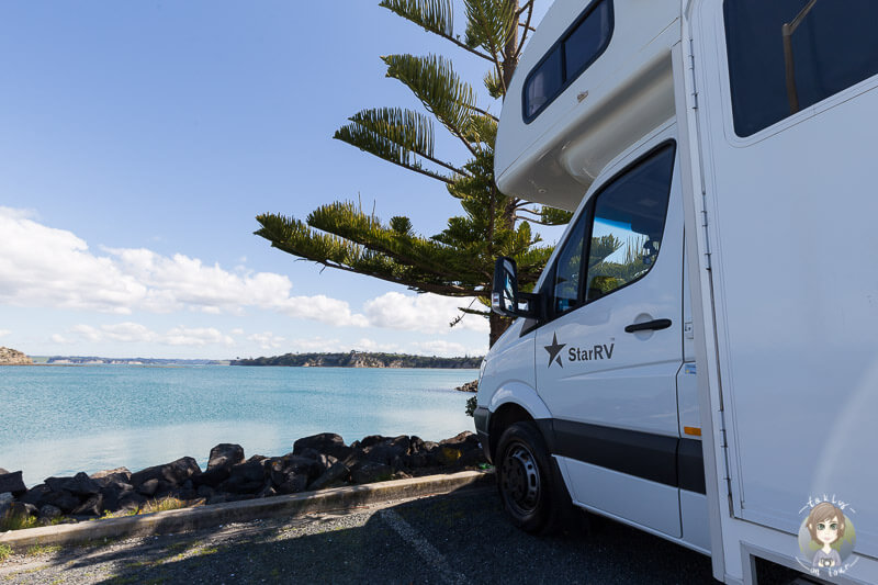 Freedom Camping am Gulf Harbour, Neuseeland Nordinsel