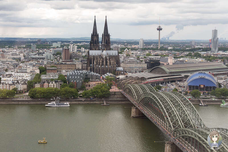 Ausblick von der Panorama Aussichtsplattform Köln