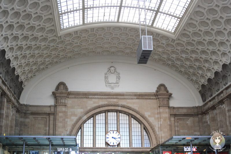 Das Innere des Bahnhofs Leipzig