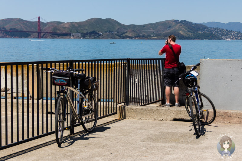 Auf einer Fahrradtour durch San Francisco kurzer Fotostopp