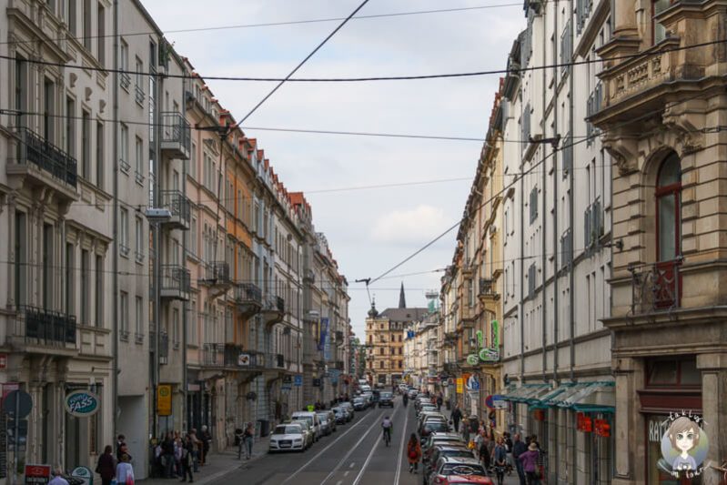 Eine Strasse der Radeberger Vorstadt in Dresden