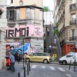 Blick in das Kuenstlerviertel Montmartre in Paris