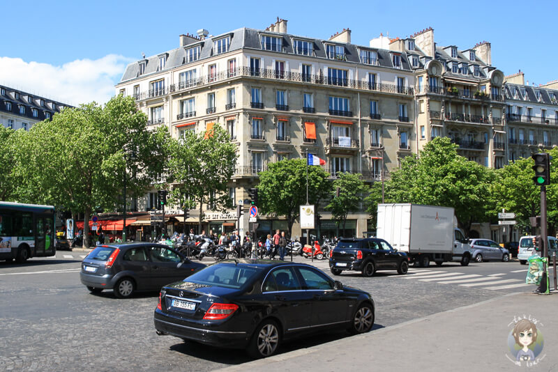 Verkehr am Place du Trocadéro et du 11 Novembre in Paris