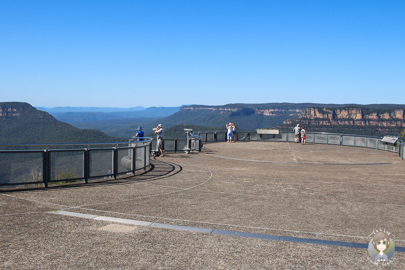 Aussichtsplattform am Aussichtspunkt Three Sister Blue Mountains