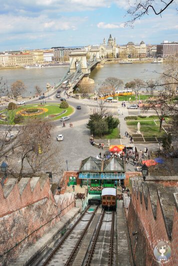 Die Seilbahn am Burgberg in Budapest