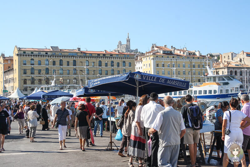 Der Fischmarkt im Hafen von Marseille