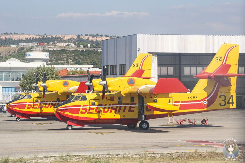 Sicherheitsflugzeuge am Flughafen Marseille