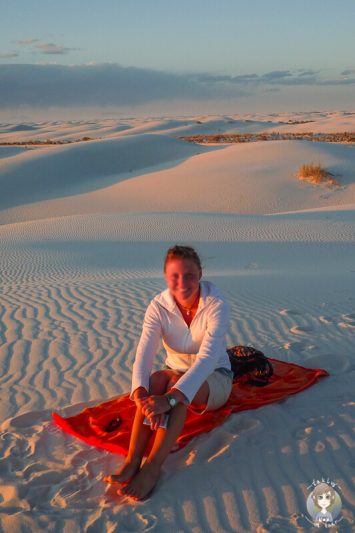 Sonnenuntergangsstimmung in White Sands