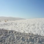 Anfahrt in der Gipswueste White Sands in New Mexico