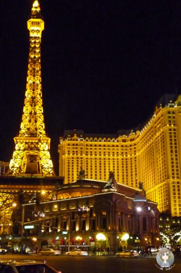 Blick auf das Hotel Paris in Las Vegas