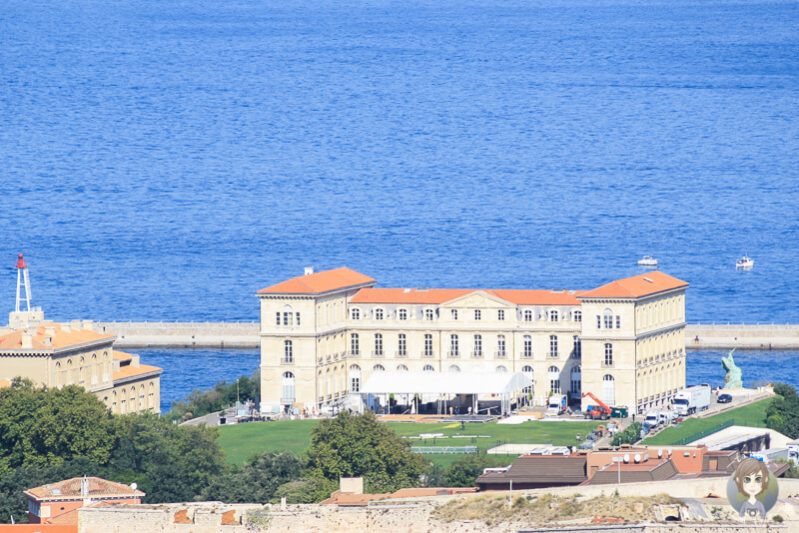 Blick auf das Palais du Pharo in Marseille