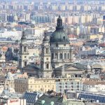 Die Sankt Stephans Basilika von Budapest vom Aussichtspunkt an der Zitadelle