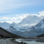 Schnee in den Rocky Mountains in Kanada