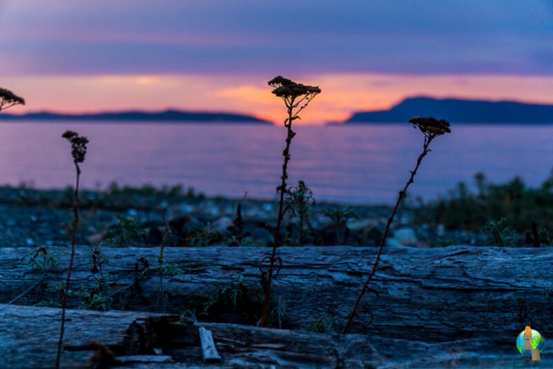 Blick auf einen traumhaften Sonnenuntergang in Kanada