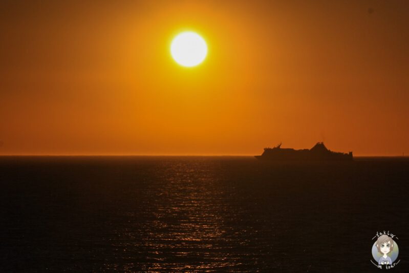 Blick auf den Sonnenuntergang vom Place du Pharo in Marseille