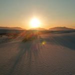 Blick über die Gipswueste von White Sands in New Mexico