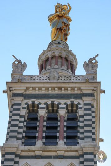 Turm der Basilika Notre-Dame de la Garde in Marseille