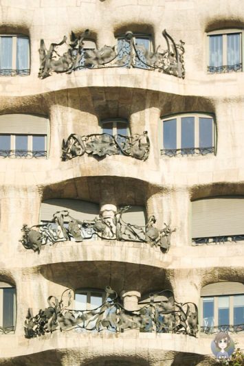 Details vom Casa Mila in Barcelona