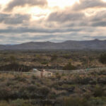 Erkundungspfad in der Straße durch die Valley of Fires Recreation Area New Mexico