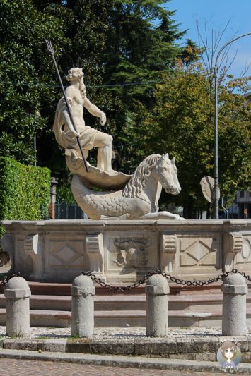 Eine Reiterstatue in Conegliano