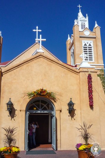 Eingangstuer der Felipe de Neri Church in Albuquerque