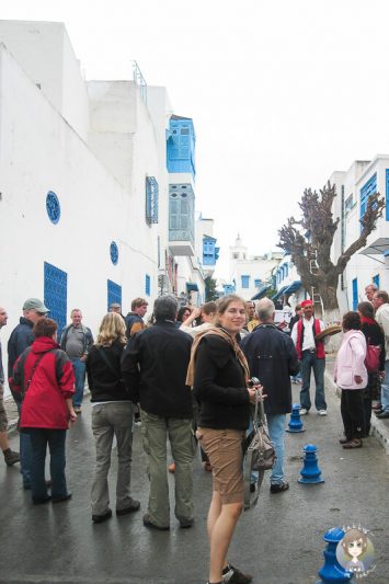 Auf der Hauptstraße von Sidi Bou Said ist einiges los