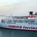 Die Tunisia Fähre im Hafen von Tunis