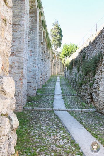 Schmaler, steiler Pfad hinauf zum Castillo de Conegliano