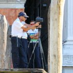 Die Polizei blitzt Boote in Venedig