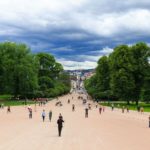 Barrierefreier Weg vom Schloss Oslo in die Stadt