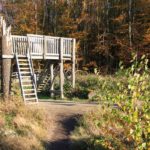 Überführung des Kletterparcours über den Wilden Weg am Kermeter