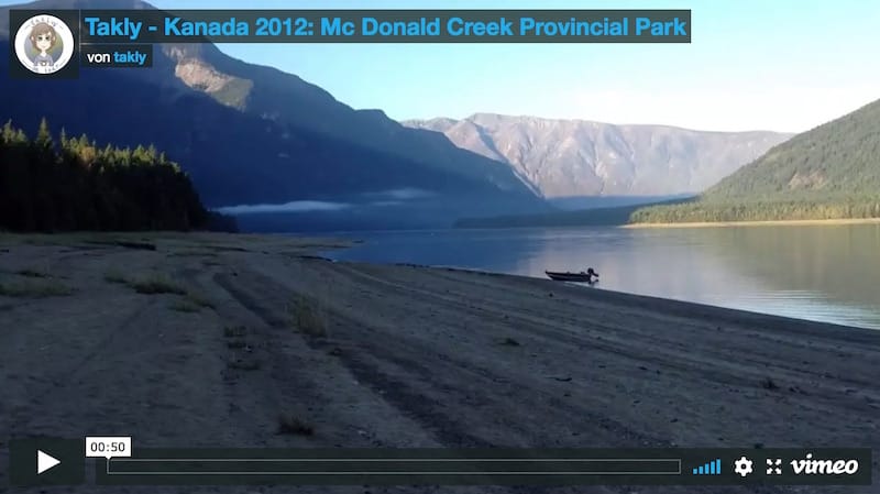 Video vom Mc Donald Creek Provincial Park