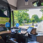 Blick aus dem Fenster vom Naturparkbus in Detmold