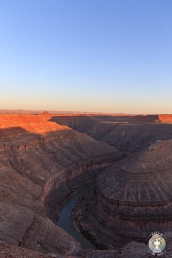 Camping im Goosenecks State Park in Mexican Hat, Arizona