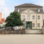 Blick auf die Stadthalle Detmold