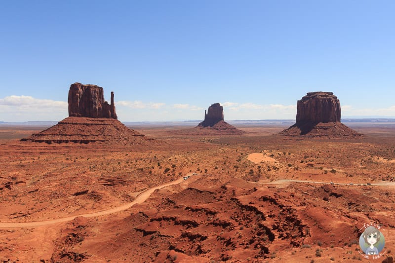 Die weltberühmter Aussicht auf das Monument Valley im Südwesten der USA