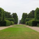 Blick auf die große Fontäne der Herrenhäuser Gärten Hannover