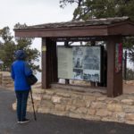 Eine Infotafel am Grand View Point am Grand Canyon
