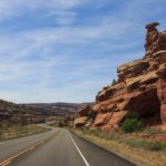 Die Landschaft während unserer Fahrt Richtung Moab
