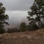 Nebelschwaden am Grand View Point am Grand Canyon