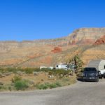 Schöne Stellplätze auf dem Virgin River Canyon Campground