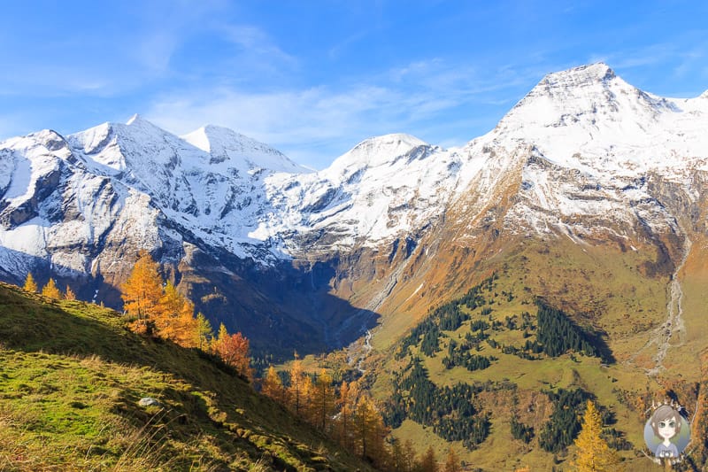 Ausblick von der Grossglockner Hochalpenstrasse im Nationalpark Hohe Tauern