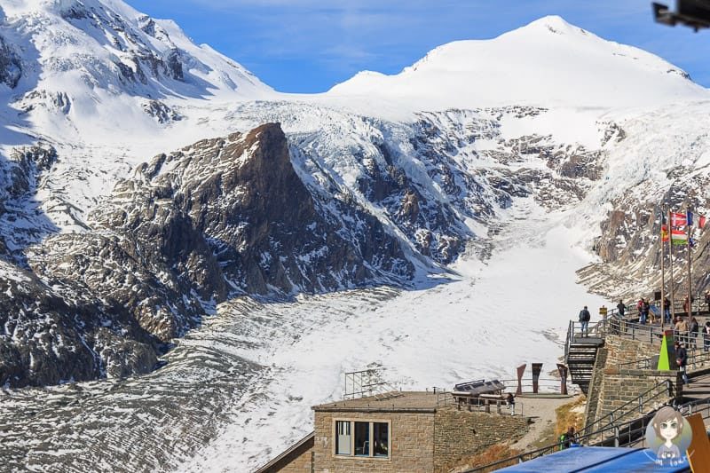 Blick auf den Pasterze Gletscher am Grossglockner an der Kaiser-Franz-Josefs-Höhe