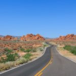 Fahrt Richtung East Entrace vom Valley of Fire State Park