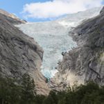 Blick auf den beeindruckenden Briksdal Gletscher