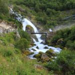 Blick auf den Kleivafossen im Jostedalsbreen Nationalpark